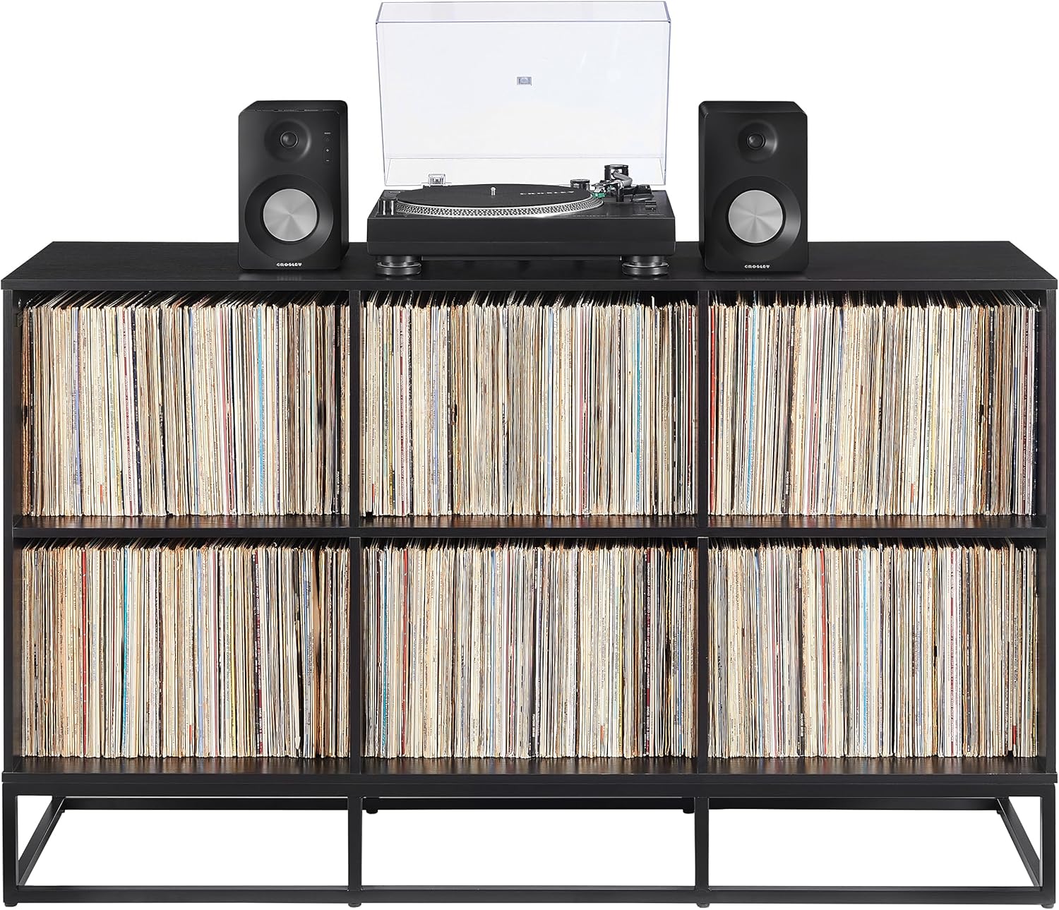 Crosley Furniture Enzo 6 Cube Record Storage Media Player Stand