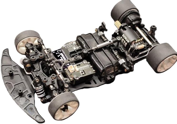 Helidirect Atomic MRX Master Edition Linkless 2WD Chassis Without Bumper & Electronics - Remote Control Car, RC Racing Car 1/28 Scale 2WD Unassembled Chassis Kit (MRXME-KIT)