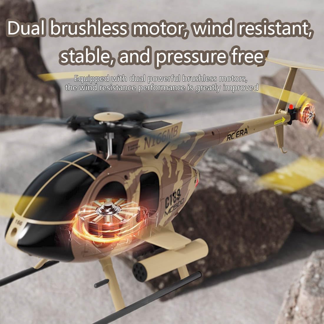1/28 RC Helicopter for Adults, RC ERA C189 MD500 Little Bird Aircraft Model, 2.4G 4CH Single-Rotor Remote Control Helicopter with One-Key Takeoff/Landing