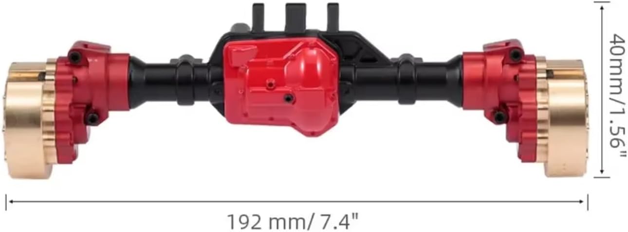 RC Car Parts Compatible with Trxs for TRX-4 1/10 RC Crawler Car DIY RC Upgrade Accessories Metal Front Rear Bridge Axle Shaft(Front and Rear)