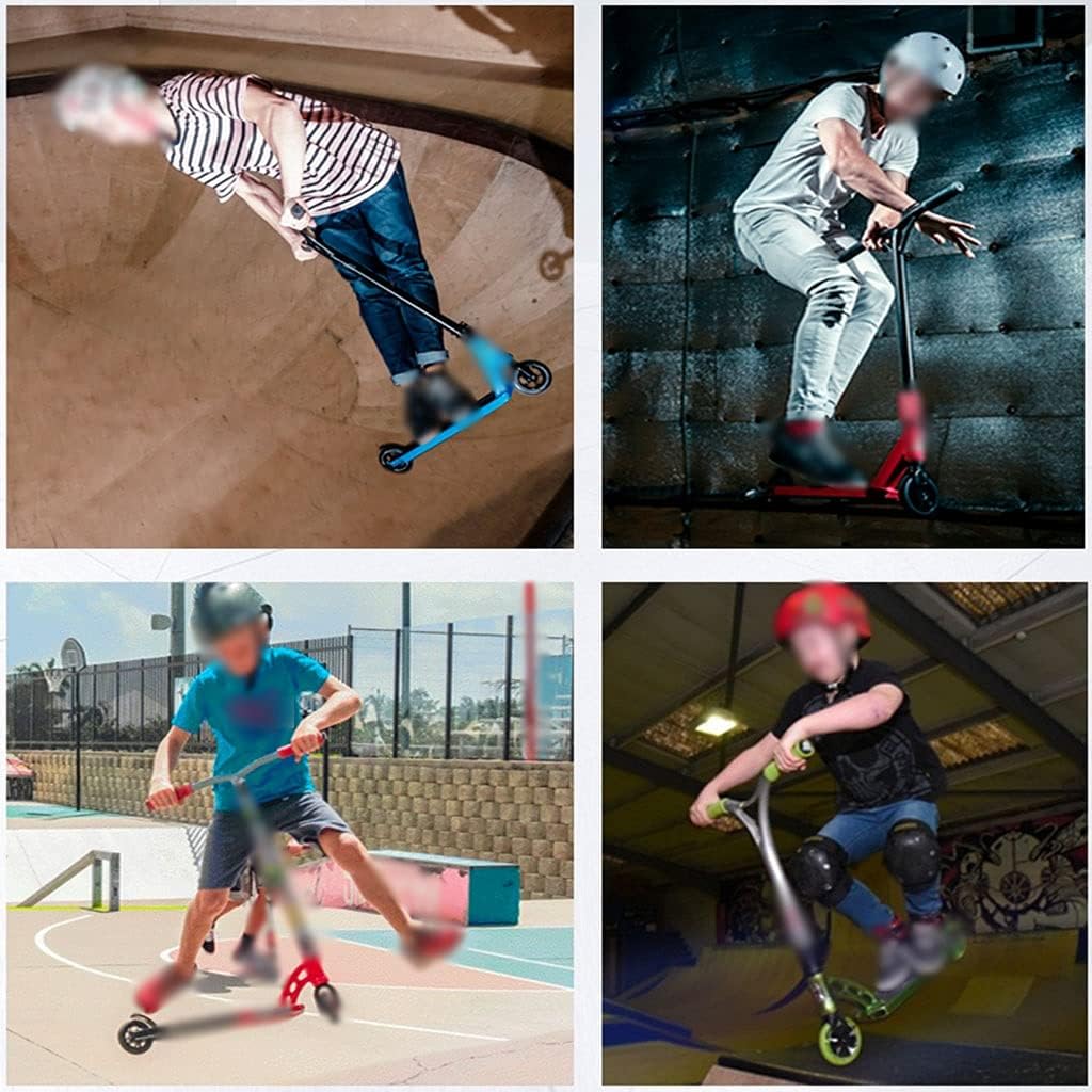 Scooters Adjustable Teenager Scooter Girls Outdoor Sport Scooters, Scooter with Flashing PU Wheels, Park Fitness Kick Scooter (Color : Blue, Size : 70 * 31 * 68-89cm)