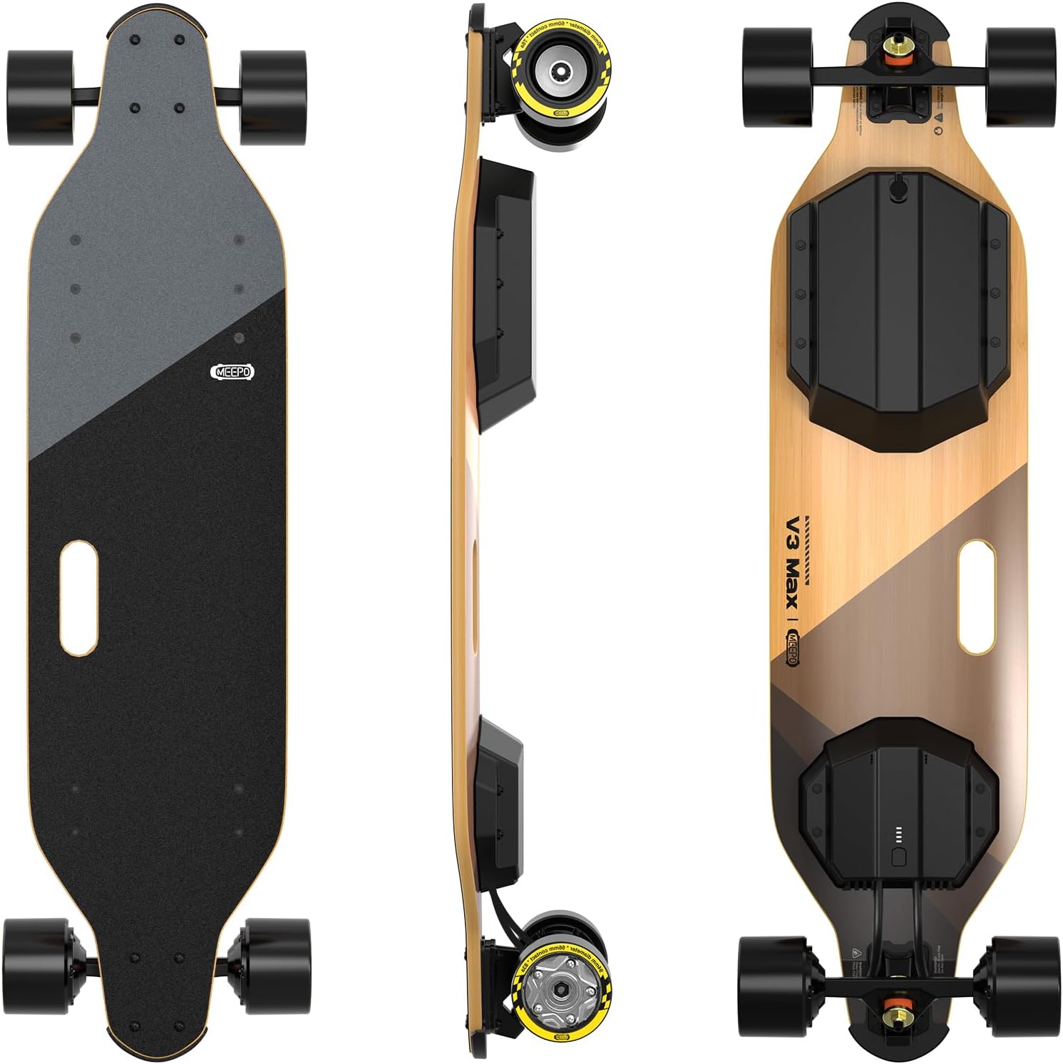 MEEPO Campus V3 Series/Envy Electric Skateboard with Remote, Top Speed Up to 29 Mph, 4 Speed Smooth Braking, Easy Carry Handle Design, Suitable for Adults & Teens