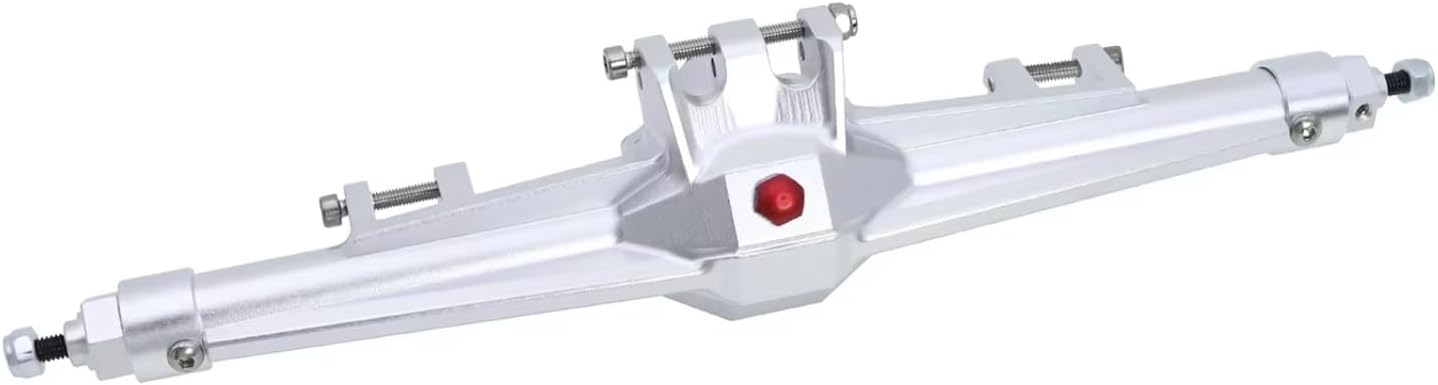 RC Spare Part Compatible with H10 1/10 RC Crawler Car Upgrade Modification Parts Accessories Front Rear Straight Axle Set Complete Axles(Silver)