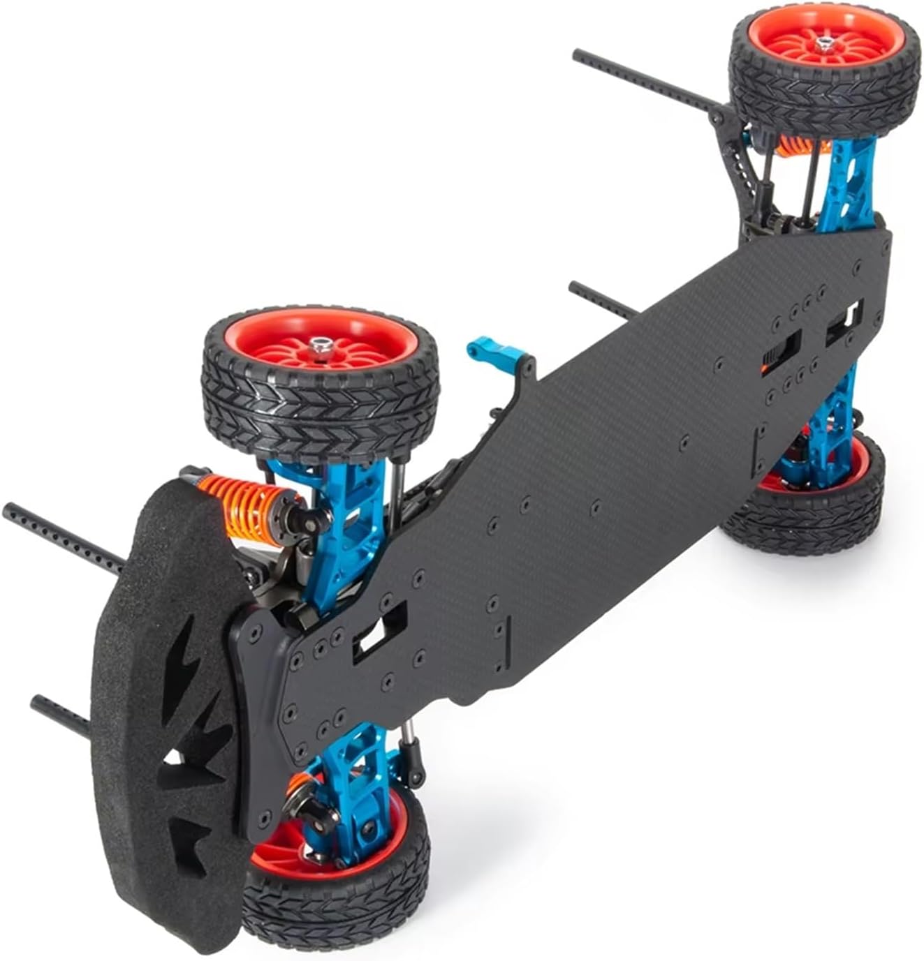 RC Car Accessories Compatible with Kyosho RC Car for Model DIY Parts Metal 338 * 158mm Frame for Chassis Kit Wheel Rims Assembled Set