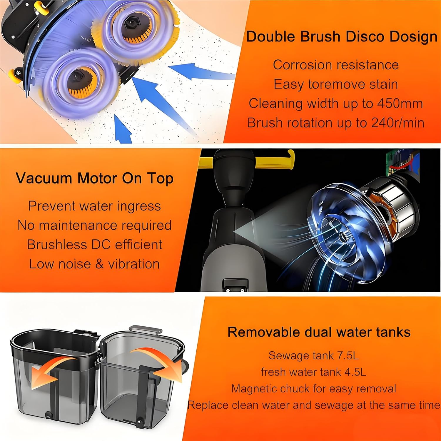 LMYYDES Smart Steam Fabric Cleaning Machine 13kpa Carpet Spot Cleaner, Fabric Cleaner, 1080ml Water Tank, 800ml Waste Water Tank, 31x17x35cm