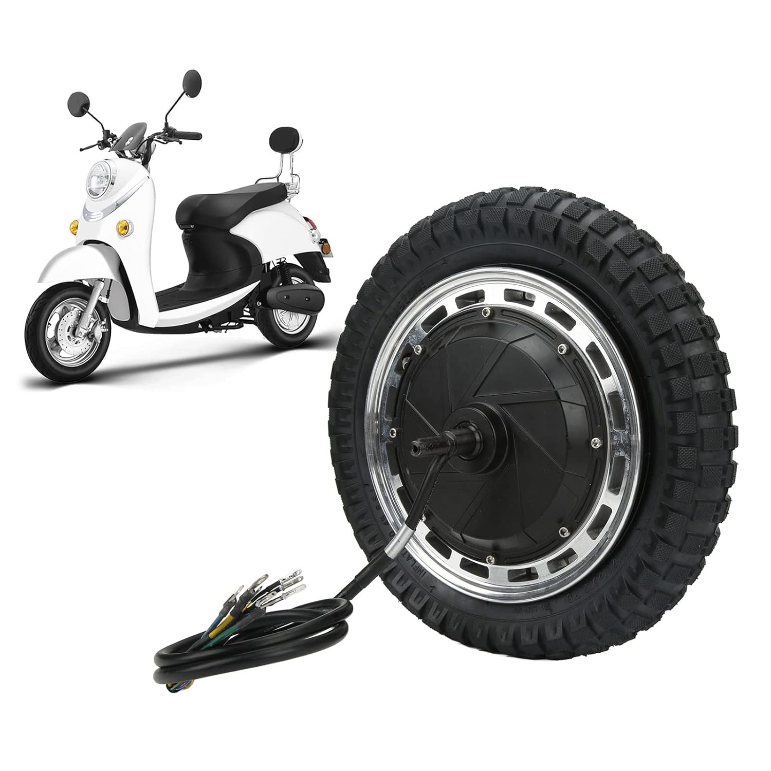 Disc Brake Motor, 3500W‑6500W 1250 RPM 45N 48V‑96V High Performance Wheel Hub Motor for Electric Off Road Vehicles