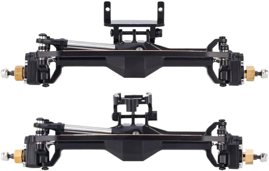 Brass CNC Widen Portal Axles +10mm with Lay Down Servo Mount and Links Compatible with 1/18 RC Crawler Cars Axle Upgrade Parts