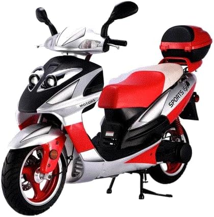 HHH 150cc Scooter Vienna 150 Gas Street Scooter for Adult Lancer 150 Fully Automatic and Led Lights Gy6 Engine 13 inch Tires (Black)