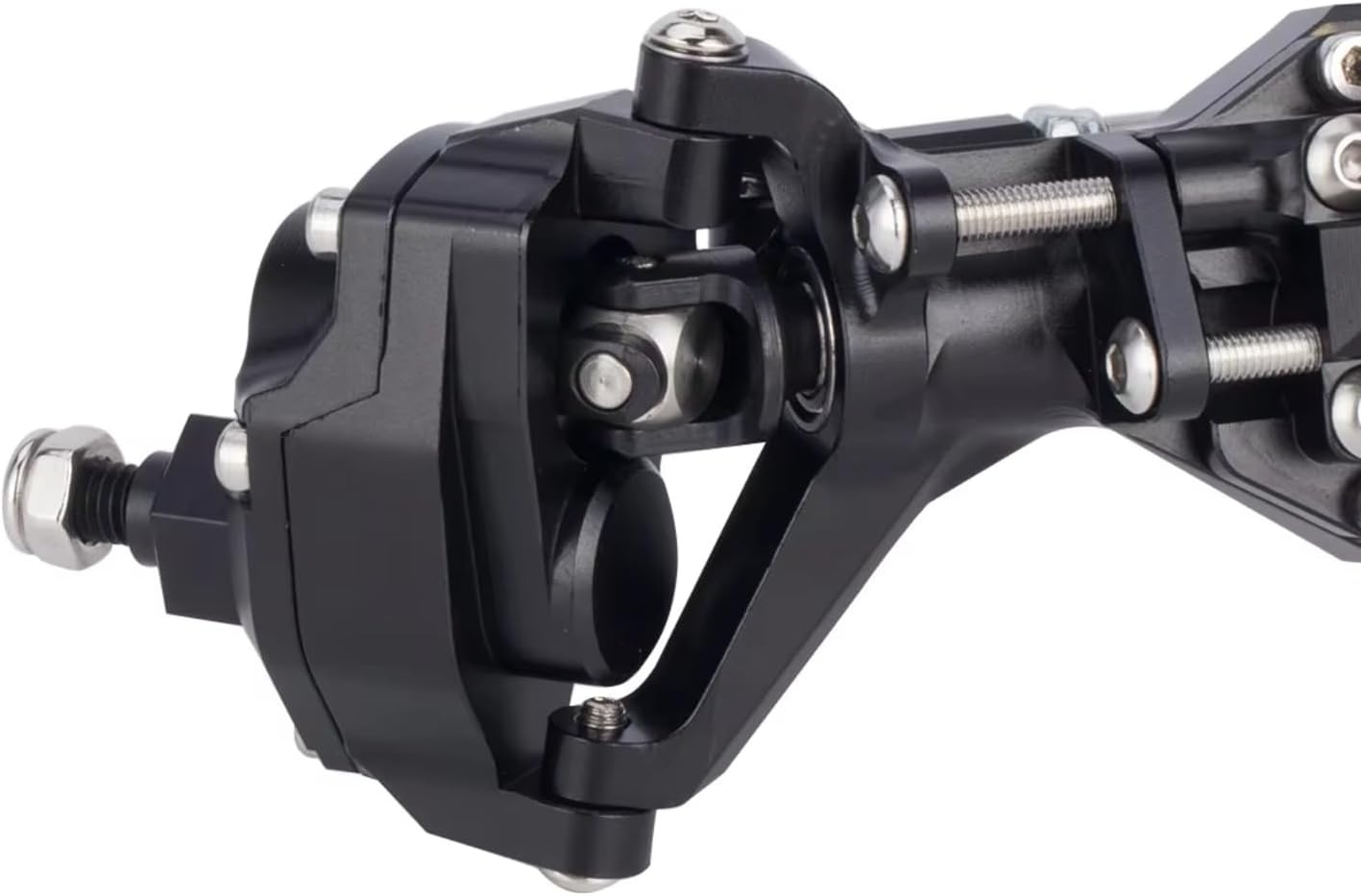 RC Axle Models For Vanquish VS4-10 For Phoenix F10 For LCG 1/10 Aluminum Front And Rear Portal Axle RC Crawler Chassis Upgrade Parts Machined(Silver,1set)