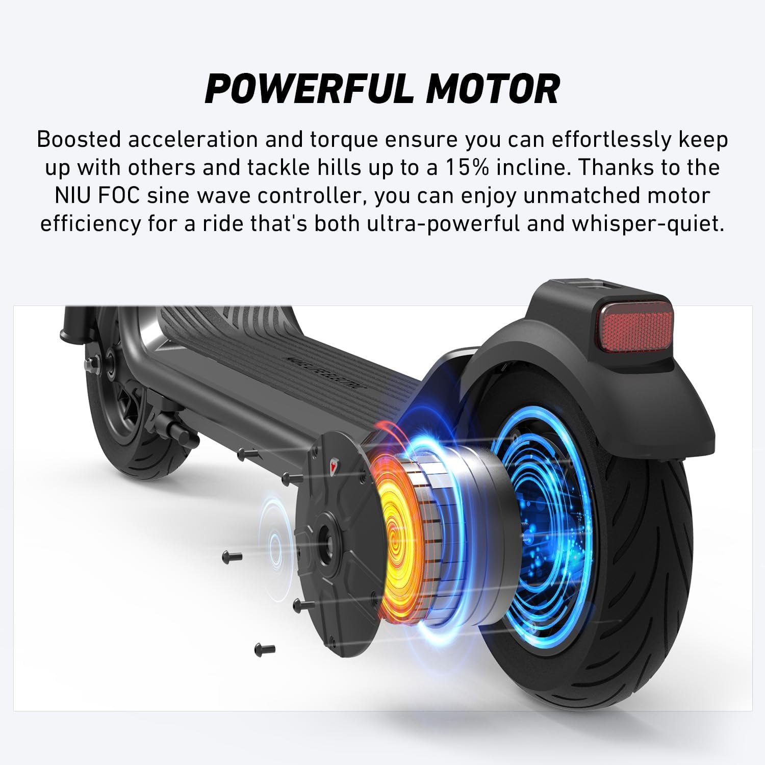 NIU Electric Scooter for Adult - KQi 100 200 Series E Scooter w/Suspension, 600-700W Peak Power, 18-33 Max Miles, Top 17.4-20 MPH, Portable Commuting Escooter, Folding Handlebars(Only K100F & K200F)