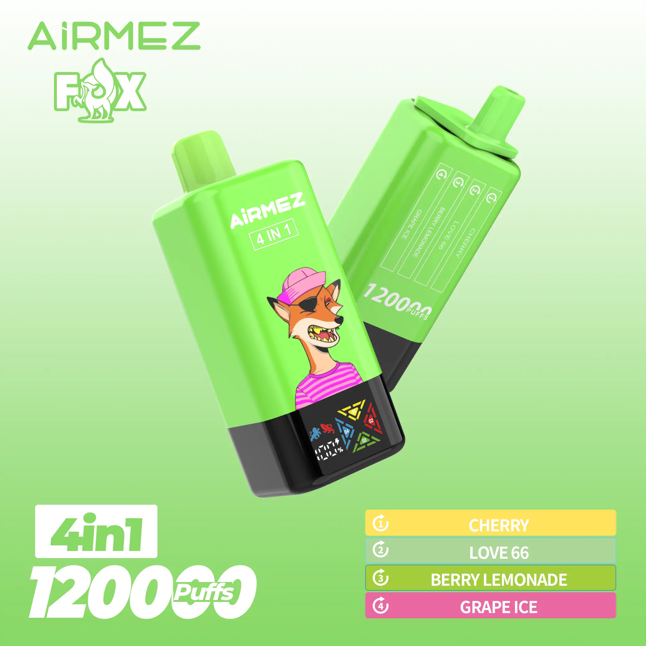 AIRMEZ FOX 120K 4 in 1 (5pcs) - MYEU VAPES