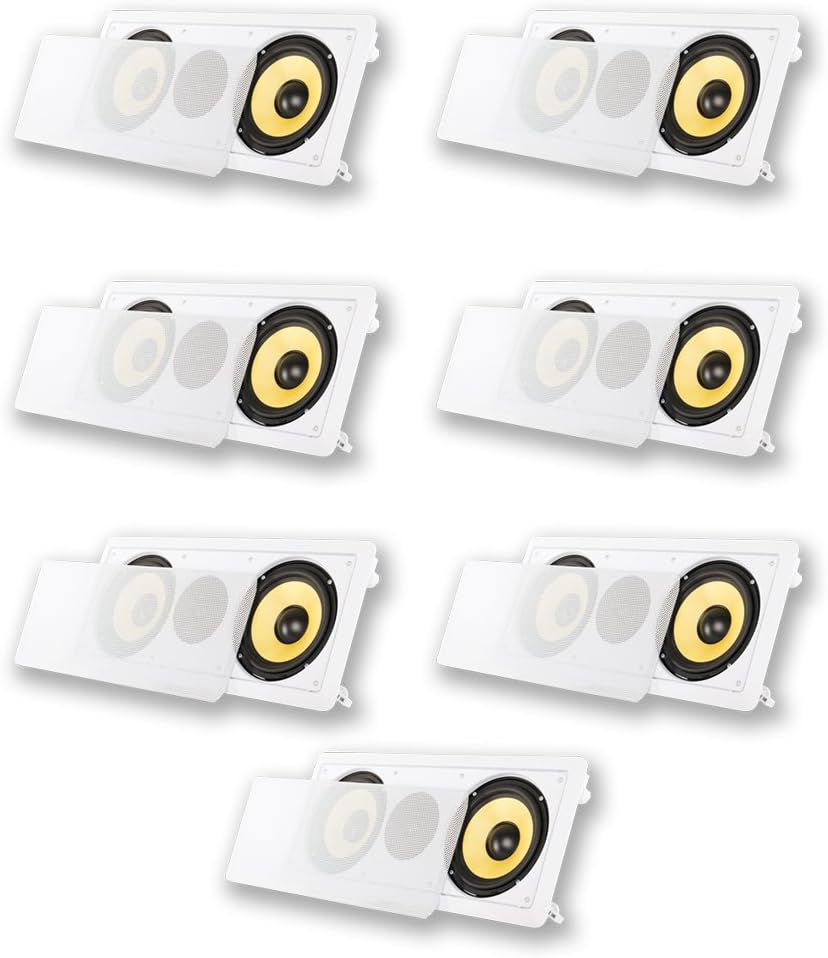 Acoustic Audio HD-6c Flush Mount Speakers Dual 6.5