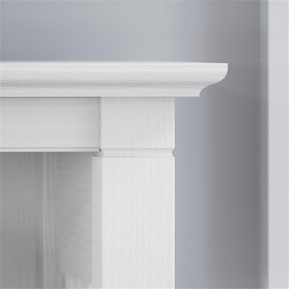 BOWERY HILL 5 Shelf Bookcase Set in Pure White Oak - Engineered Wood