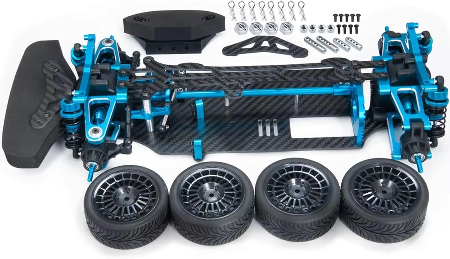 for Tamiya for TT01 1/10 Metal Carbon Fiber Plastic Wheel Rims Shock Absorbers Frame Kit RC Remote Control Drift Car Parts RC Car Repair Kit