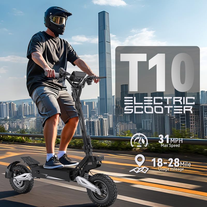 Electric Scooter 900W to 1600W Motor 48V18ah Battery Folding Electric Scooter for Adults 11 Inch Tires Top Speed 30 to 34 MPH Long Range Up to 37 Miles Perfect for Commuting and Leisure