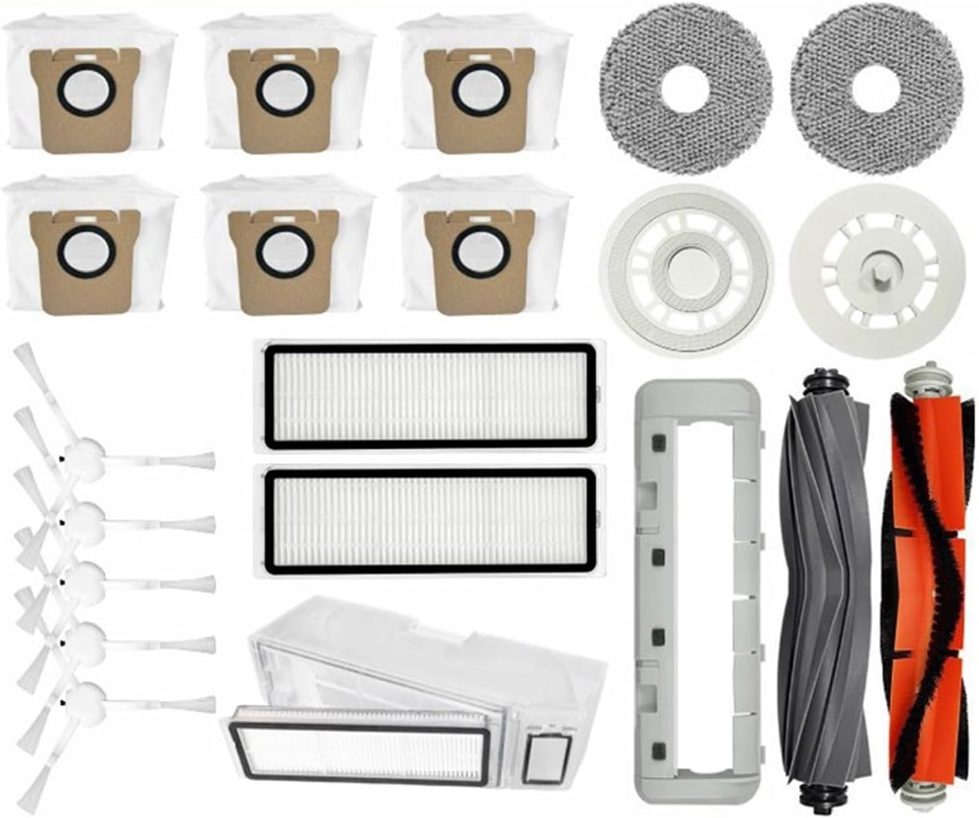 rqhdd Vacuum Attachment Compatible with Dreame L10s Ultra / S10 Pro Robot Vacuum Accessories Compatible with Mijia Omni 1S B101CN Robot X10+ Robot Vacuum Main Side Brush Filter Mop Parts(Lavender)