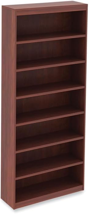 Alera Alera Valencia Series Square Corner Bookcase, Seven-Shelf, 35.63w x 11.81d x 83.86h, Cherry