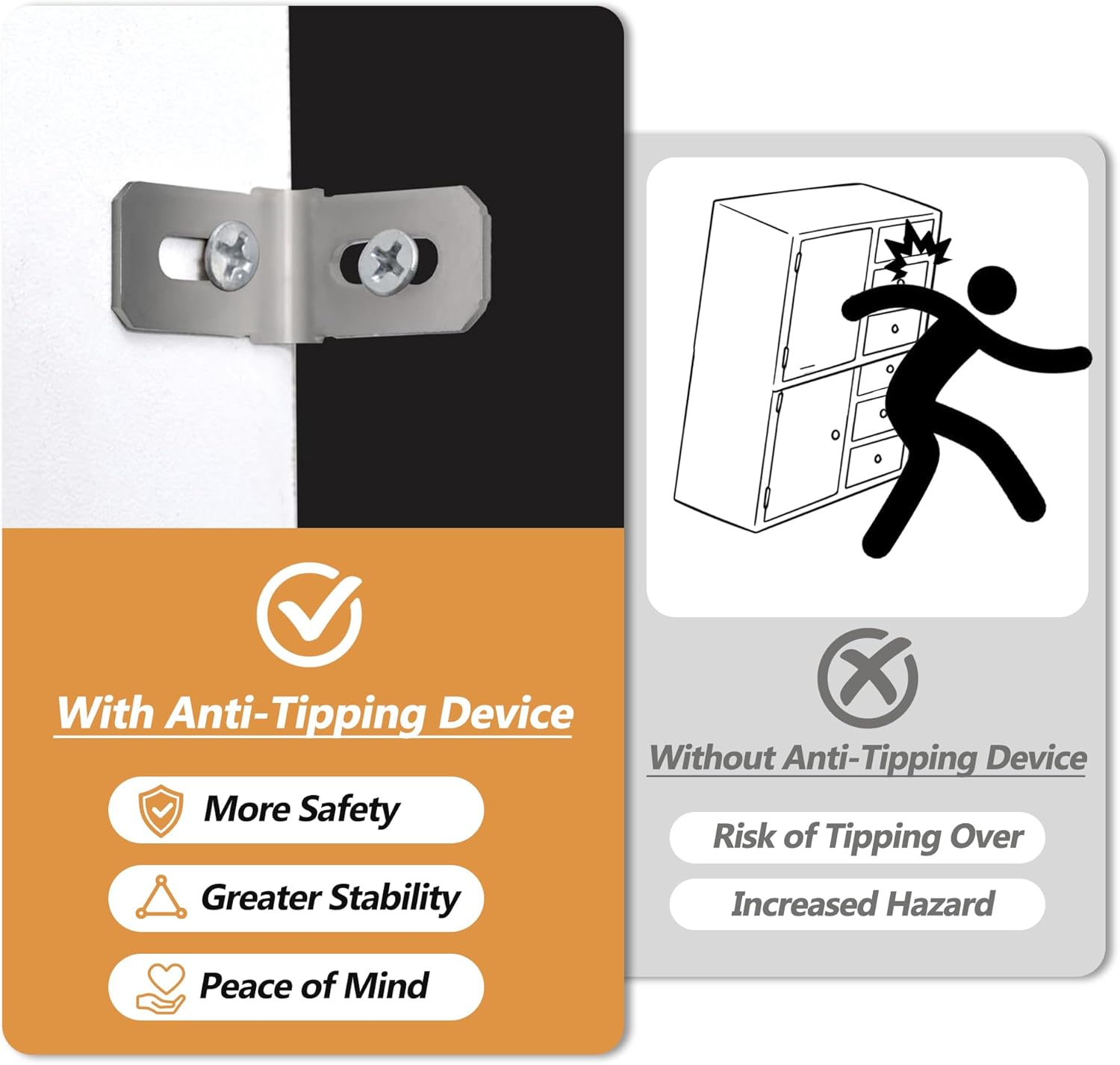 MaiDeHaoo 5 Tier Bookshelves Set Tall Bookcases with Adjustable Shelves Kitchen Pantry Cabinet 72 Inch Tall - Grey