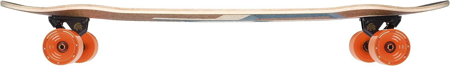 Loaded Boards Basalt Tesseract Bamboo Longboard Skateboard Complete (Dark Blue, 80a in Heat Wheels)