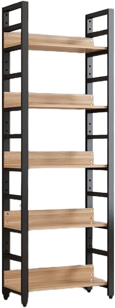 MIIKHI 3-5 Tier Bookshelf, Inrial Bookcase Storage Rack, for Office, Bathroom, Living Room, for Books, Photos, Potted Plants, Crafts (A 100 * 13 * 182cm) (A 60 * 13 * 182cm)