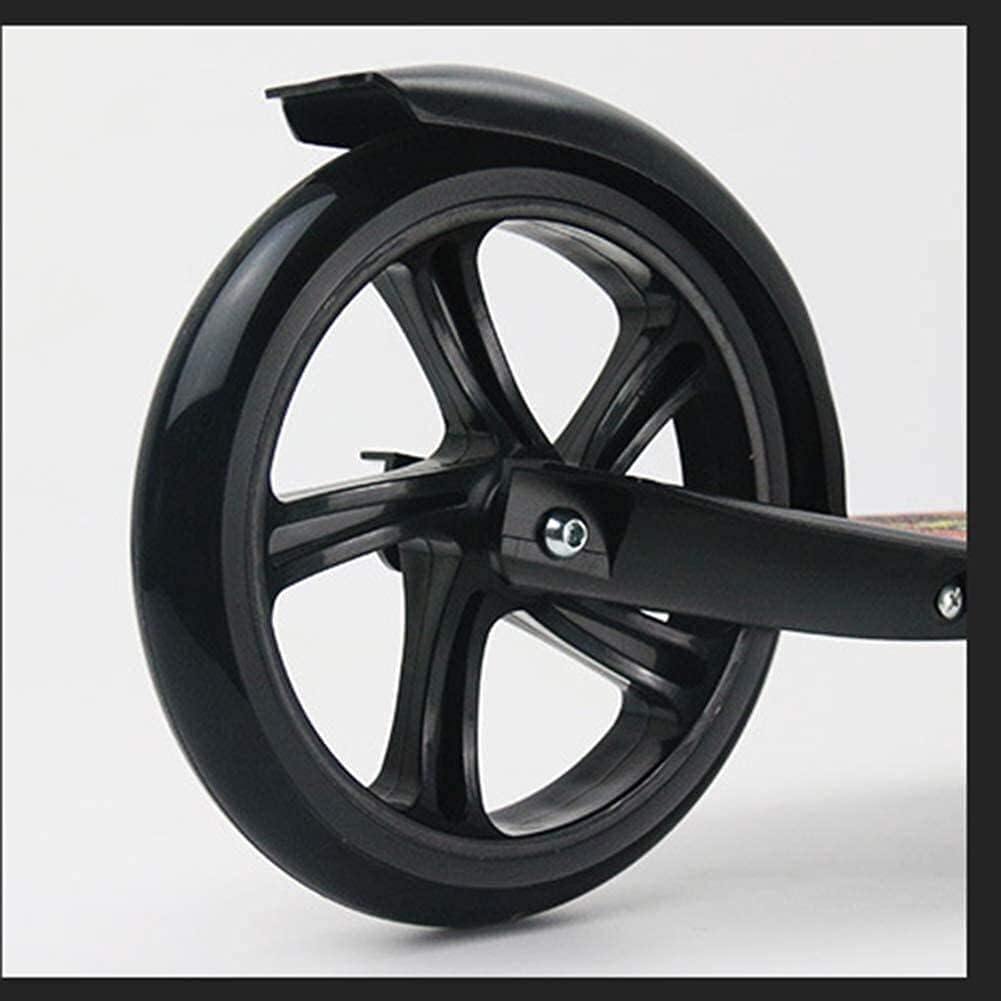 Scooters Kick Scooter for Adults Kids Adult/Teen Kick Scooter with Big Wheels - Foldable Adjustable Portable Lightweight Birthday Gifts for Kids 12 Years Old and Up Support 100kg (Color : Black)
