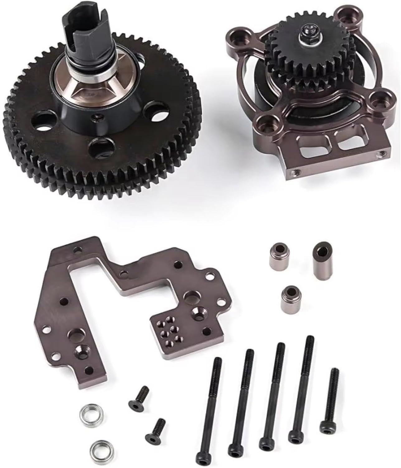 RC Car Parts Compatible with Rovan F5 MCD XS-5 1/5 RC Car Upgrade Parts 2-for Speed Transmission Gear Set (24T:63T / 29T:58T)