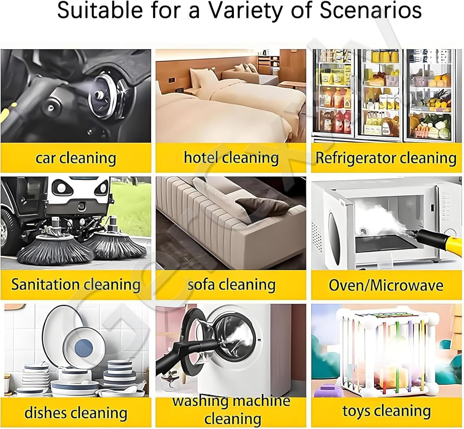 High-Temperature Steam Cleaner,Rapid Heating,Continuous High-Pressure Cleaning,Dry and Wet Steam,Equipped with Safety Protection,Highly Effective Stain Removal,Steam Flow Rate 120 ml/min Blue