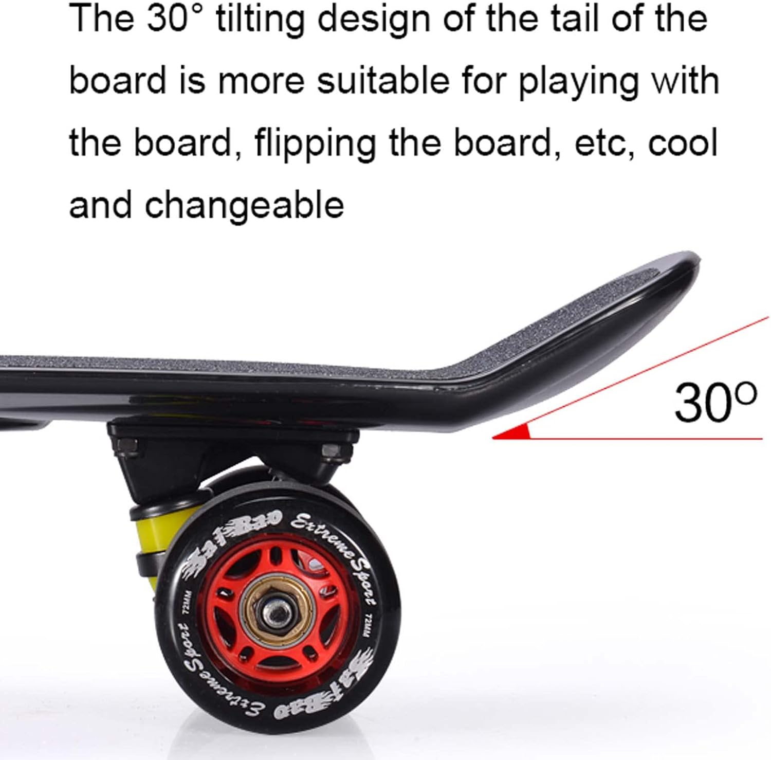 Complete Skateboard for Kids Teens Adults, 7 Layer Maple Double Kick Deck Concave Cruiser Trick Skateboards, Professional Standard Skateboard