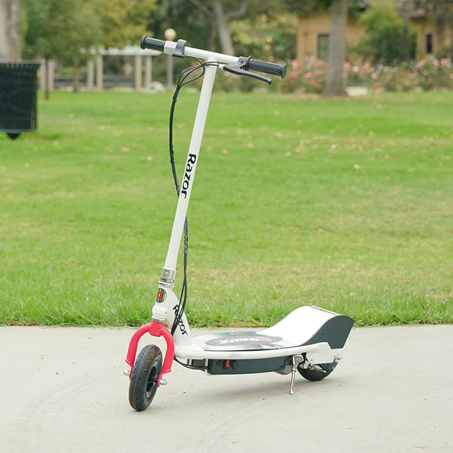 Razor Seated Electric Scooter for Ages 13+, 40-Min Ride Time, Twist-Grip Throttle, Pneumatic Tires, Removable Padded Seat