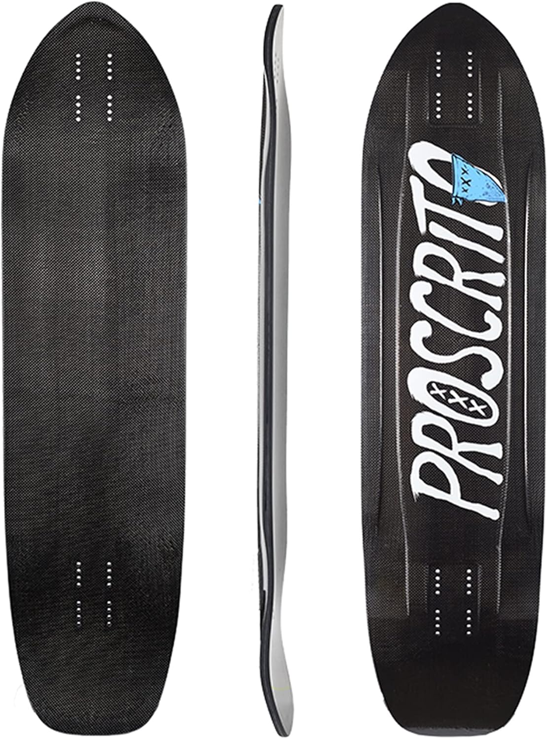 Longboard Skateboard, Freestyle Cruiser, Waterproof and Wood Construction, Cruise Skateboard and Longboard Decks, Lightweight Build (Proscrito Deck Only)