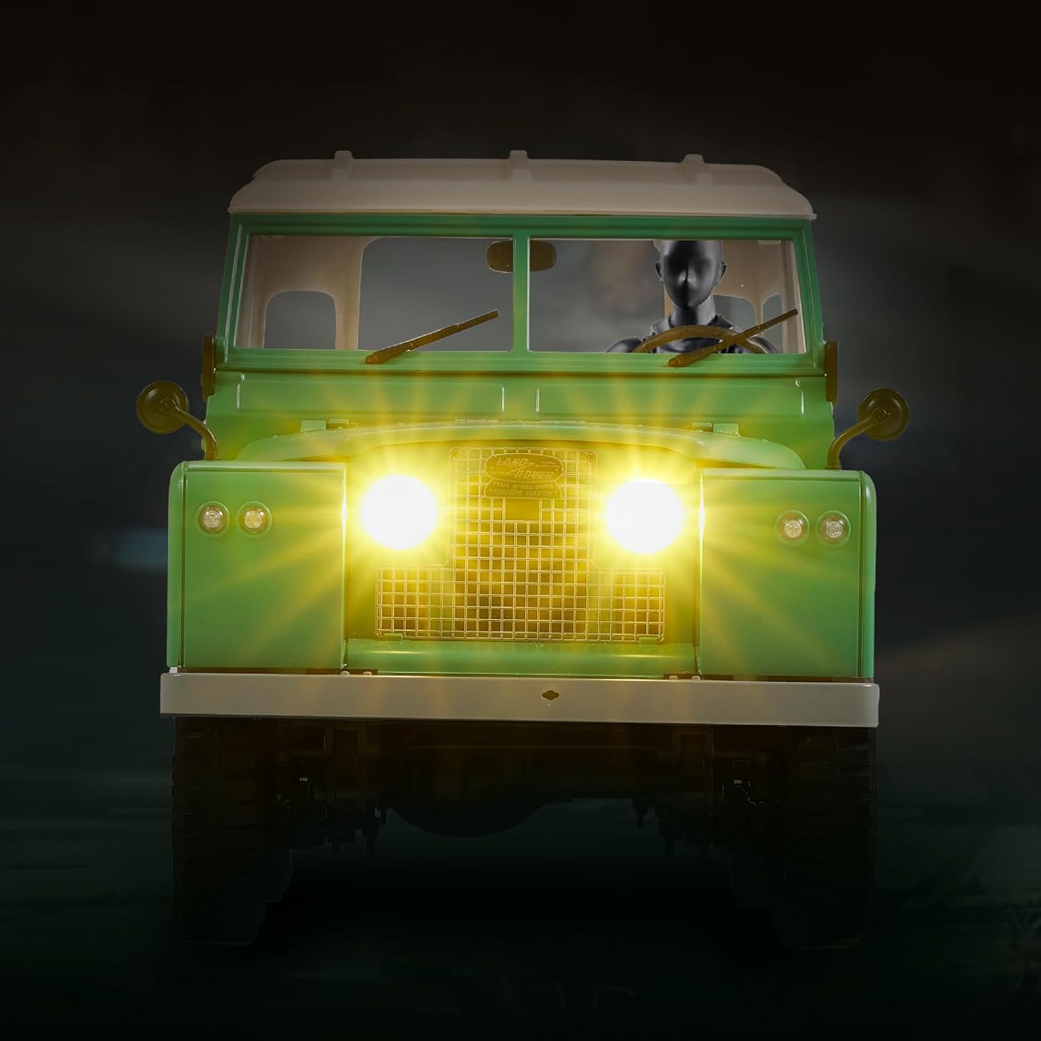 BEEZRC FMS 1/12 RC Crawler Land Rover Series II RC RTR 4WD 2.4G Model Car Hobby RC Crawler RC Cars Offroad RC Truck Remote Control Car with Transmitter LED Lights for Adults(Blue)