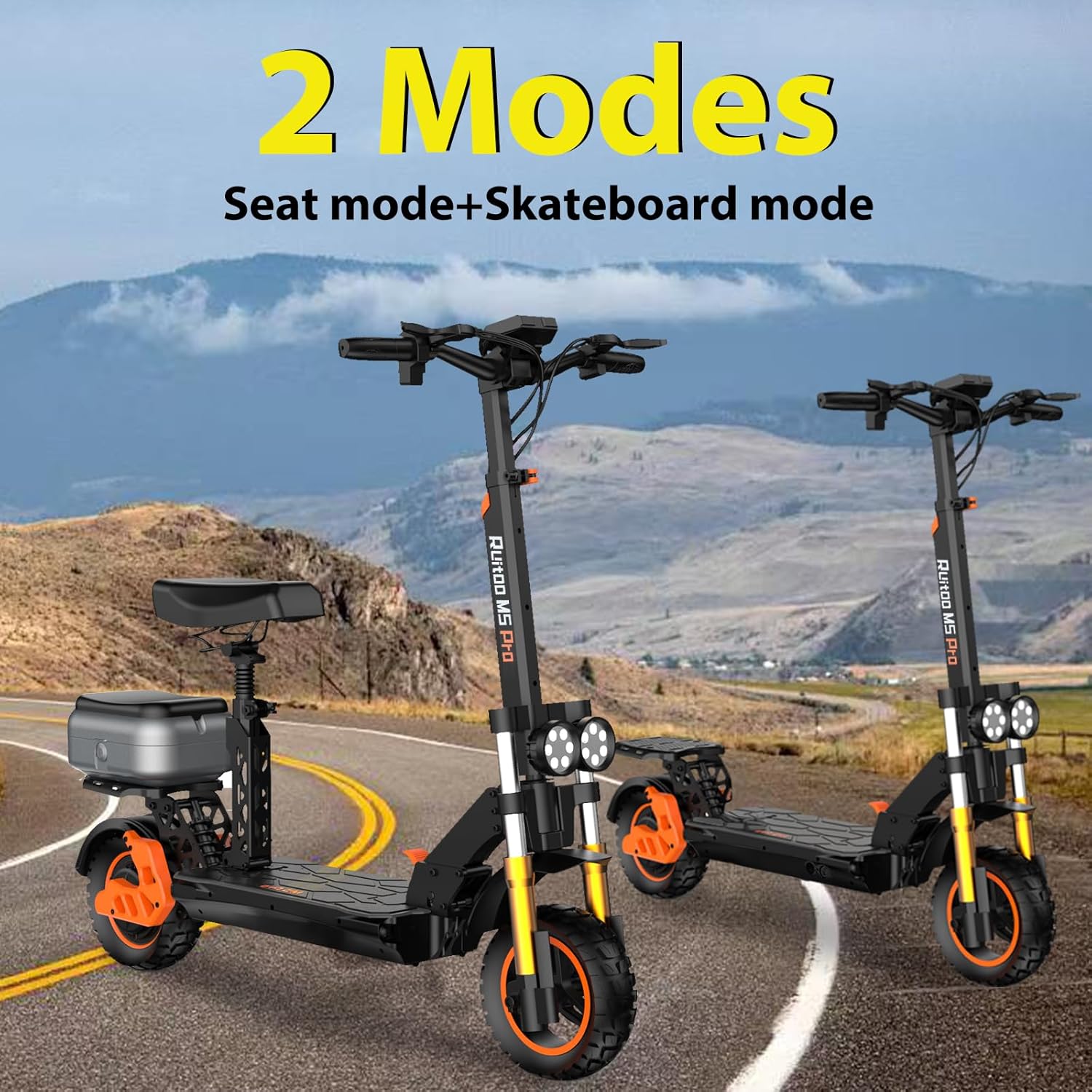 Electric Scooter Adults 1600/2000W Motor 50 Miles Long Range & 30/35 MPH Top Speed 10