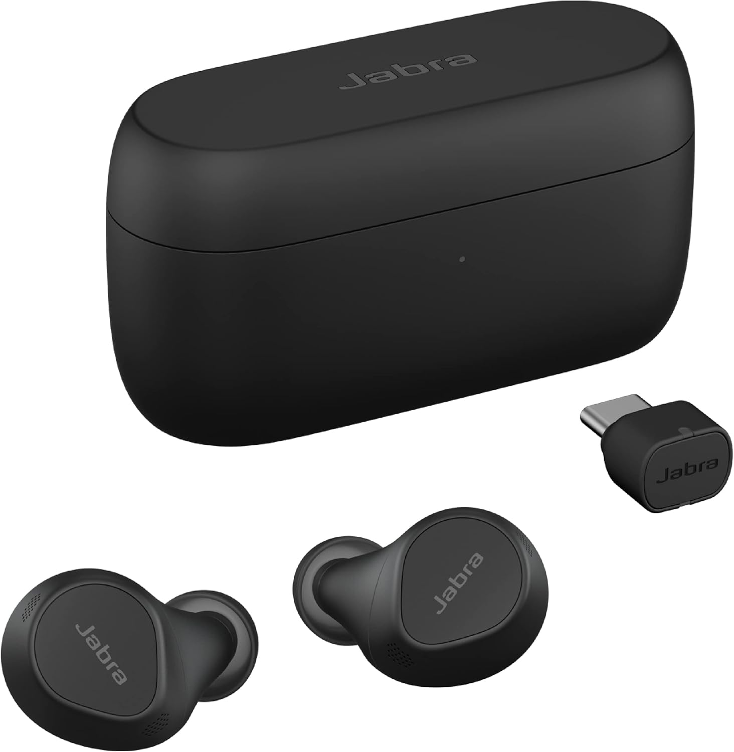 Jabra Evolve2 True Wireless Earbuds - in-Ear Bluetooth Earbuds with Active Noise Cancellation MultiSensor Voice Technology - Certified to Work with Your Virtual Meeting Apps - Black