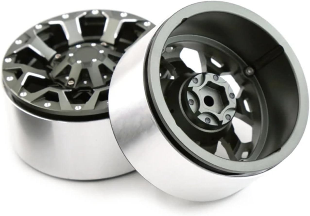 RC Car Parts for Axial for SCX10 for Wraith RR10 for Capra for Traxxas for TRX4 1/10 4Pcs RC Crawler Car Metal Beadlock Wheel Rim 2.6 Inch Upgrade Parts