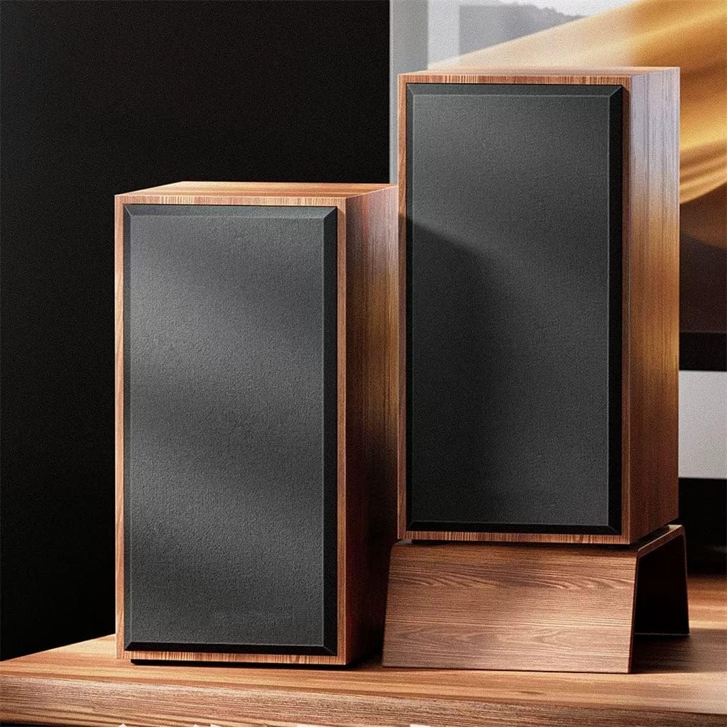 Computer Audio Desktop Home Laptop with Desktop Speakers Subwoofer Speakers Active Mini Wood Small Wired Fans Small Speakers, 75 * 95 * 150mm