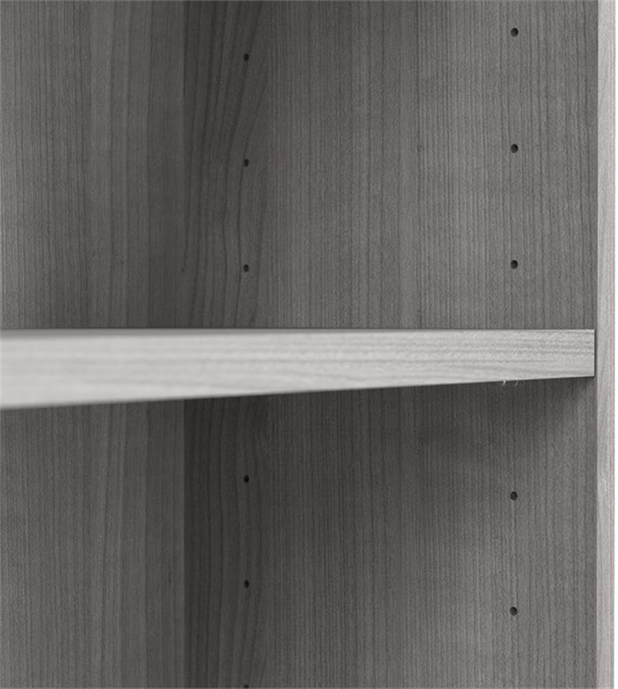 Pemberly Row Engineered Wood Universal Tall 5 Shelf Bookcase Set - Platinum Gray