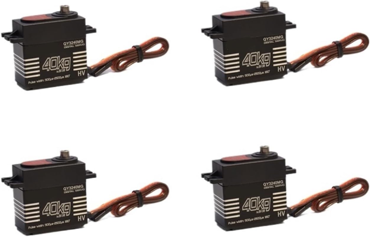 4pcs Waterproof Servo 20Kg 25Kg 30Kg 35Kg 40Kg High Speed ​​Metal Gear Digital Servo Suitable for 1/8 1/10 Scale(4x40kg 270pro Degree)