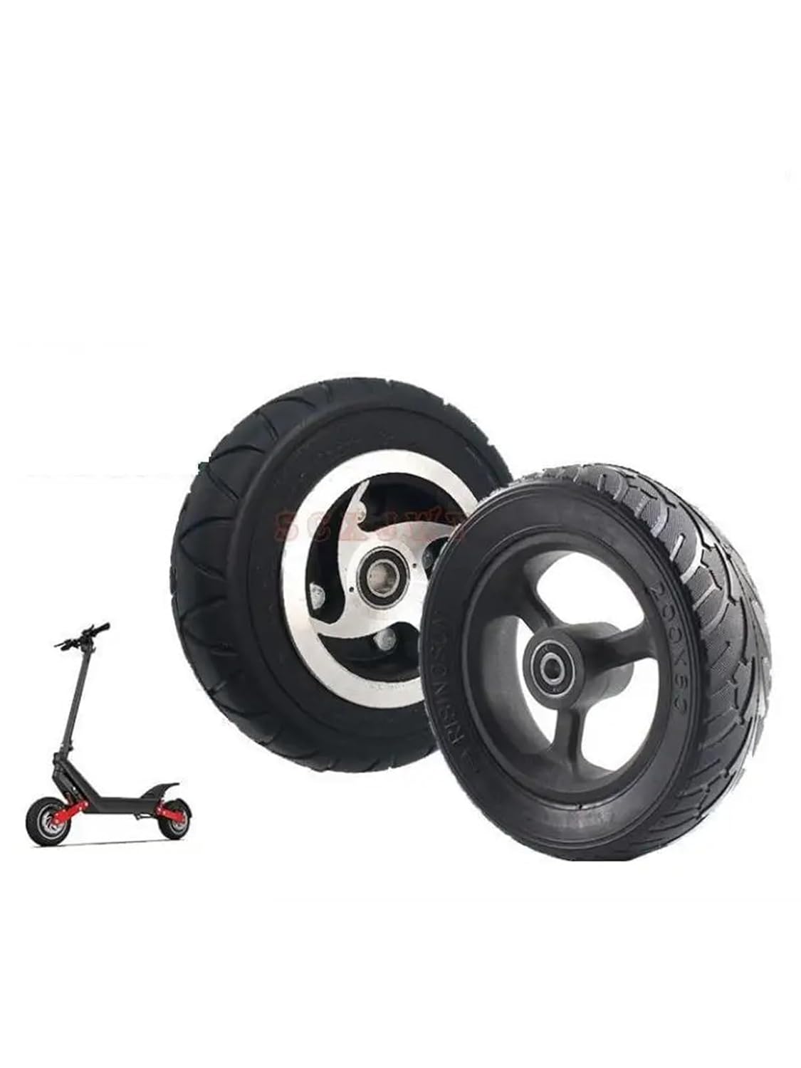 1Pcs 8-inch Electric Scooter Solid Wheel Bearing/Size 200x60mm Solid Wheels Without Inflatable Tire(A)
