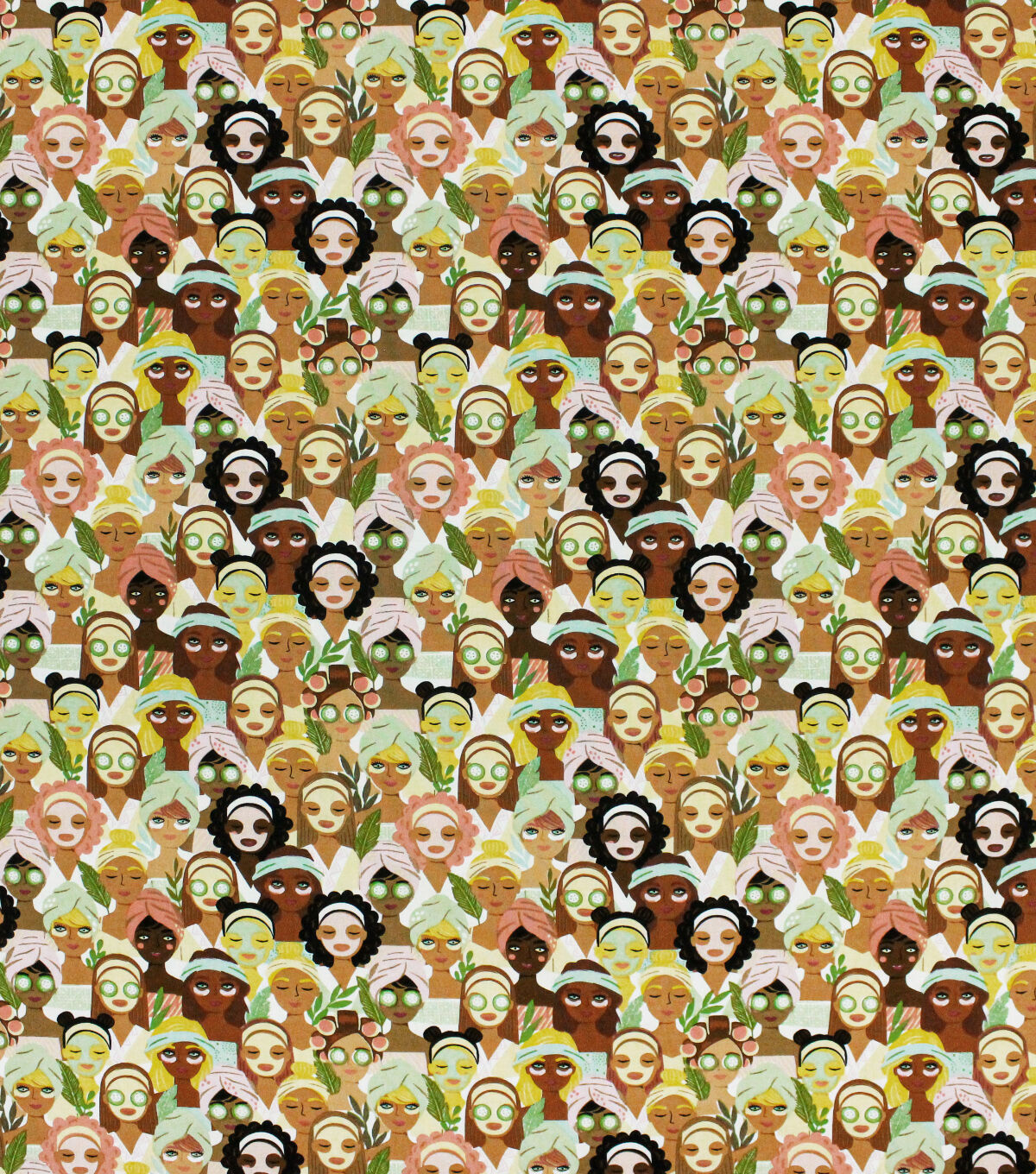 Novelty Cotton Fabric Spa Day