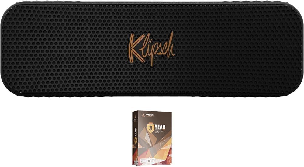 Klipsch KLIPSCH-Detroit Portable Bluetooth Speaker with Full Range Audio and a 3 Year Amber Protection Plan (2023)