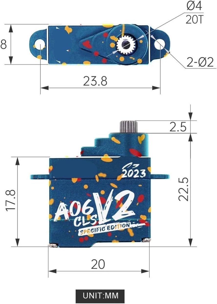 A06CLS V2 7g Gear 0.052 sec Fast 3.0KG Programmable Servo(Combo Set 1)