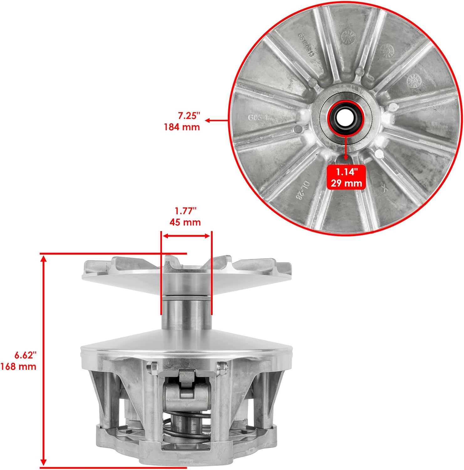 Replacement Powersports Parts for Primary Drive Clutch w/Tool For Polaris Sportsman ACE 325 570 1204-2015 Non-EBS Mod-C8RC-73367