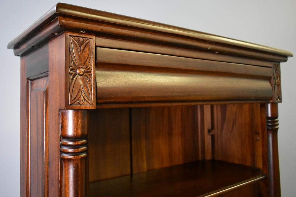 Crafters and Weavers Legacy Open Bookcase - Brown Walnut