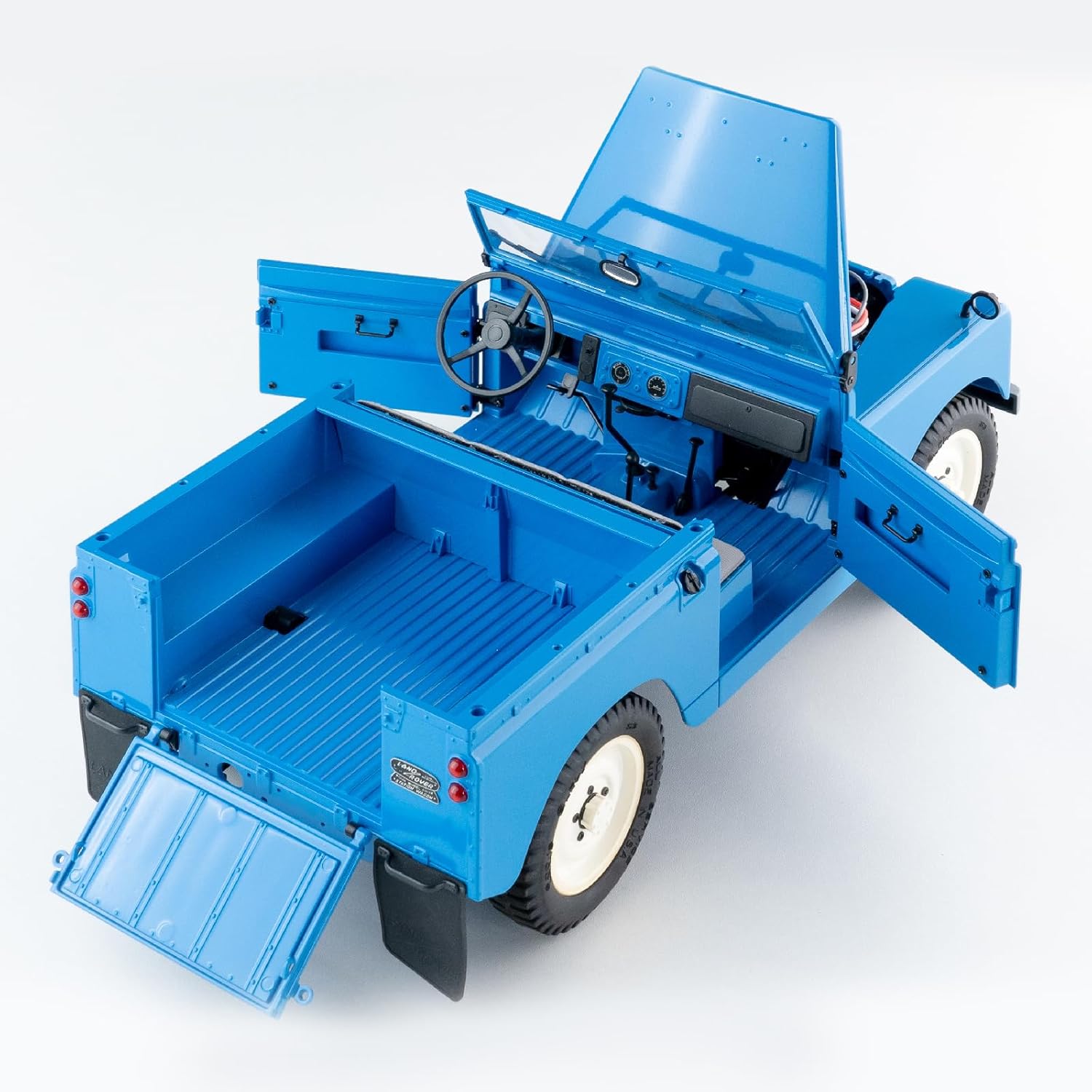 BEEZRC FMS 1/12 RC Crawler Land Rover Series II RC RTR 4WD 2.4G Model Car Hobby RC Crawler RC Cars Offroad RC Truck Remote Control Car with Transmitter LED Lights for Adults(Blue)