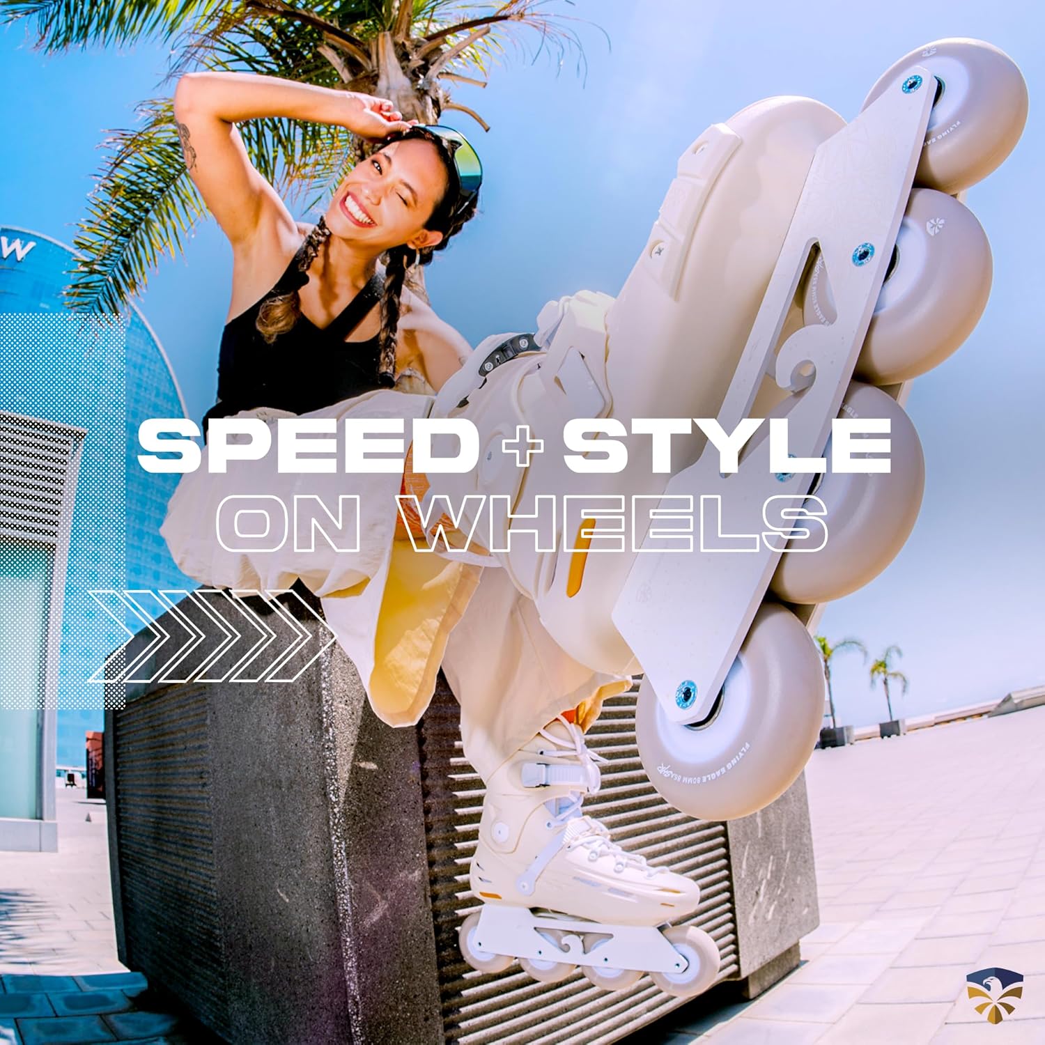 Flying Eagle F4 Raven Freeskate - Adult Inline Skates Men, Inline Speed Skates Men, Inline Roller Skates for Men, Women Inline Skates, Street Inline Skates Men, Adult Roller Blades