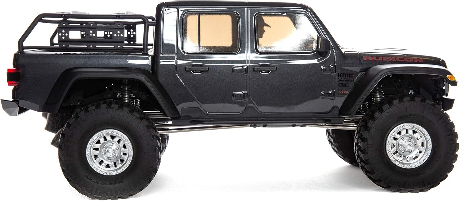 Axial RC Truck 1/10 SCX10 III Jeep JT Gladiator Rock Crawler with Portals RTR (Batteries and Charger Not Included), Gray, AXI03006BT1