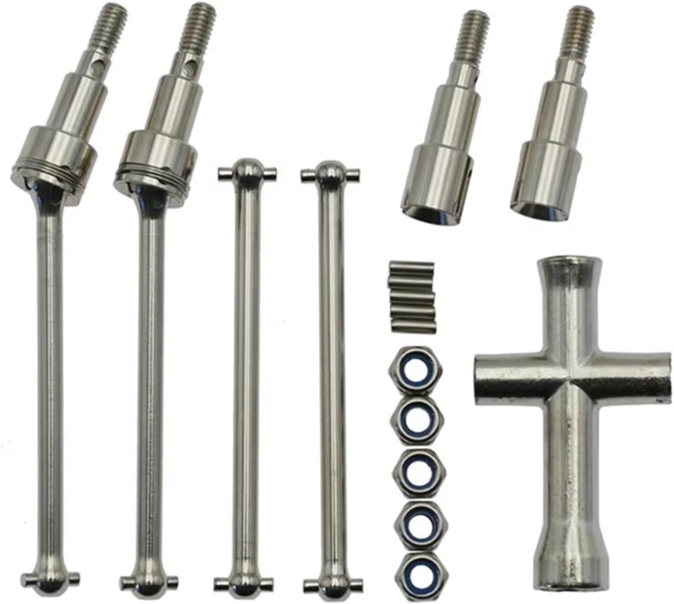 RC Upgrade Accessories for SCY 16101 16102 16103 16201 for Pro for 1/16 for Brushless RC Car Upgrades Metal Front and Rear Drive Shaft CVD