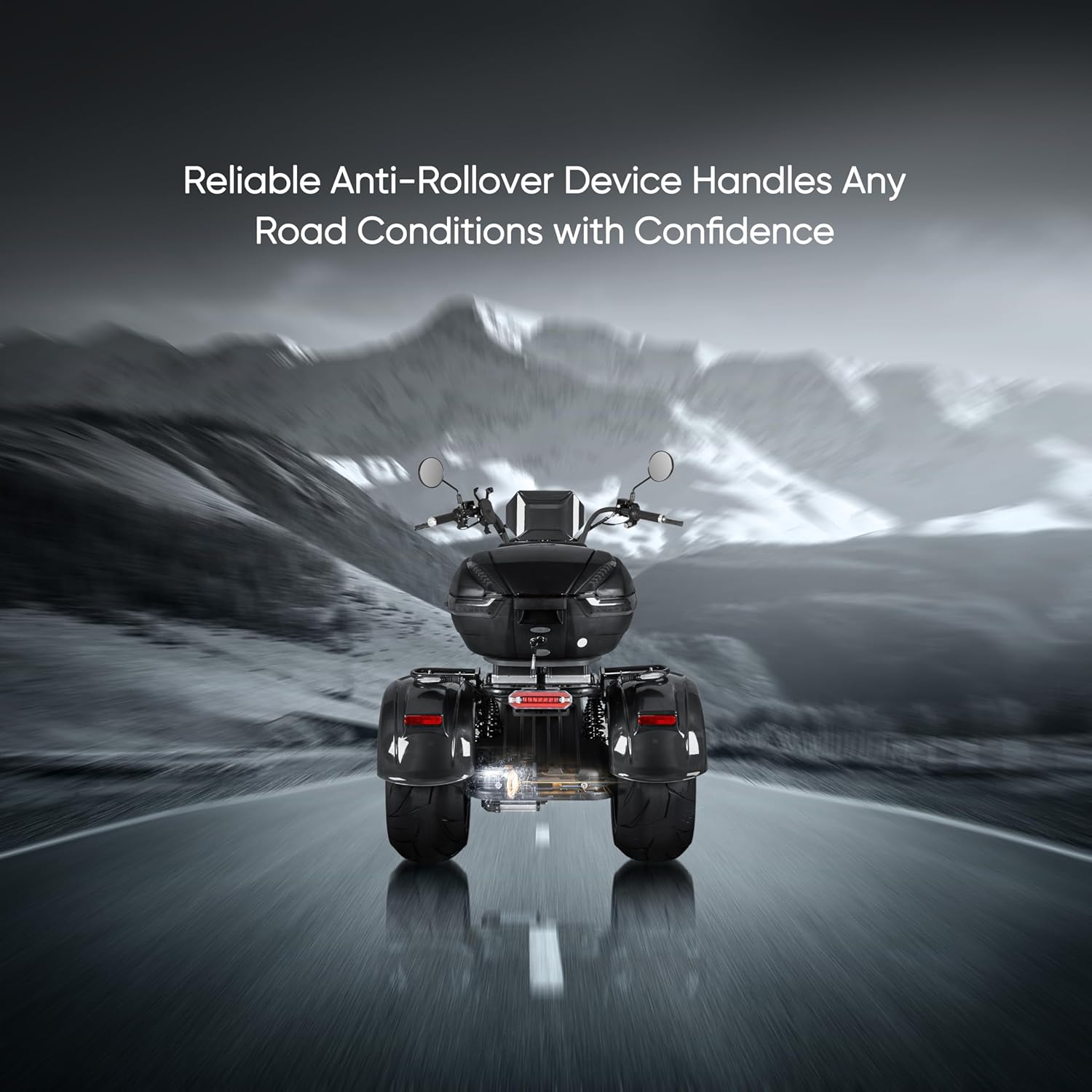 eAhora 2000W M1P/M2 Trike Electric Motorcycle for Adults 60V 30AH/40AH Battery Long Range 55/68Miles Full Suspension 3 Wheels Electric Motorcycle Dual Hydraulic Brake Mopeds