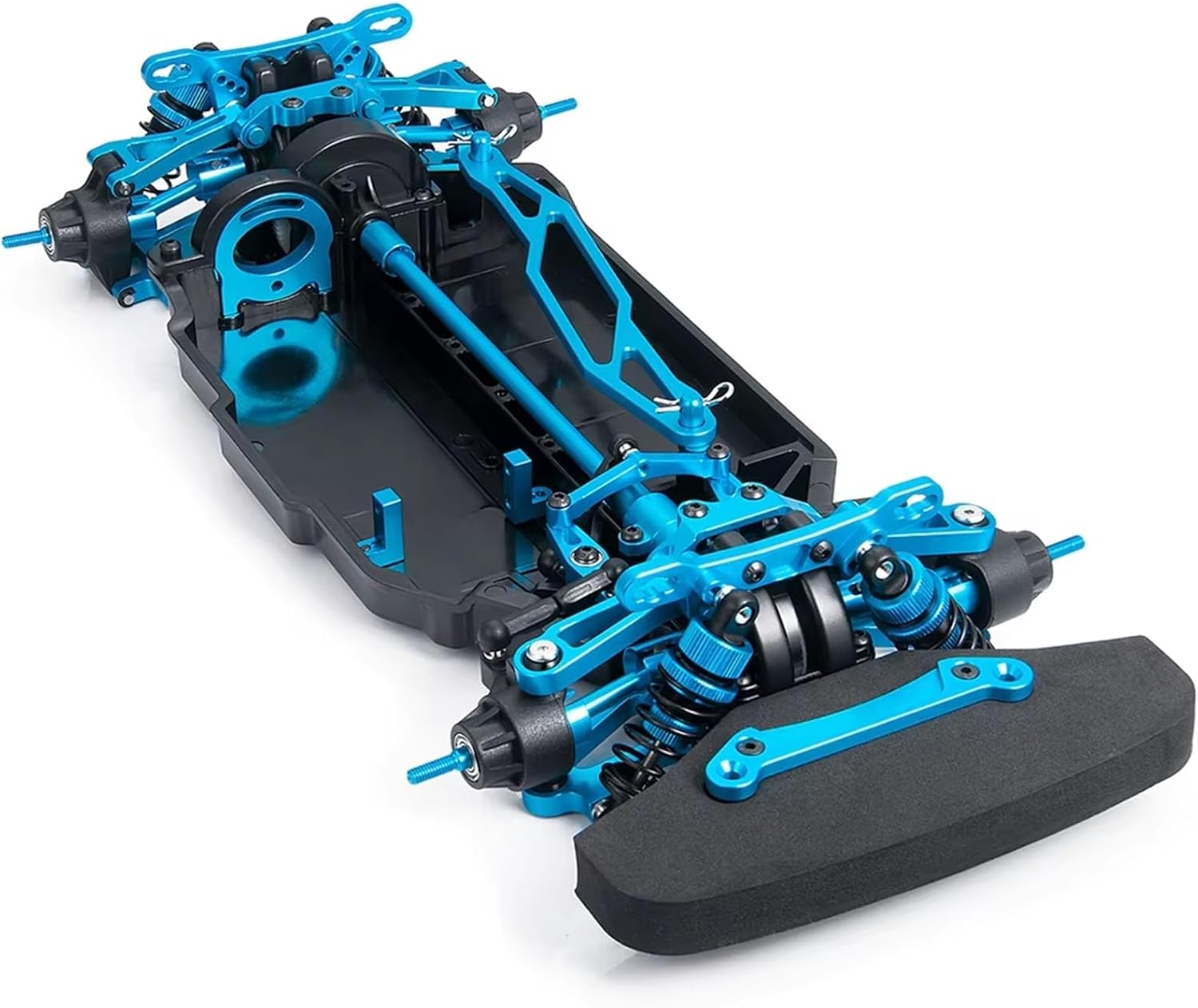 RC Car Parts Compatible with Tamiya for TT02 Upgrade Parts Metal and Plastic for Chassis Frame Assembled Set 1/10 RC for Model Car