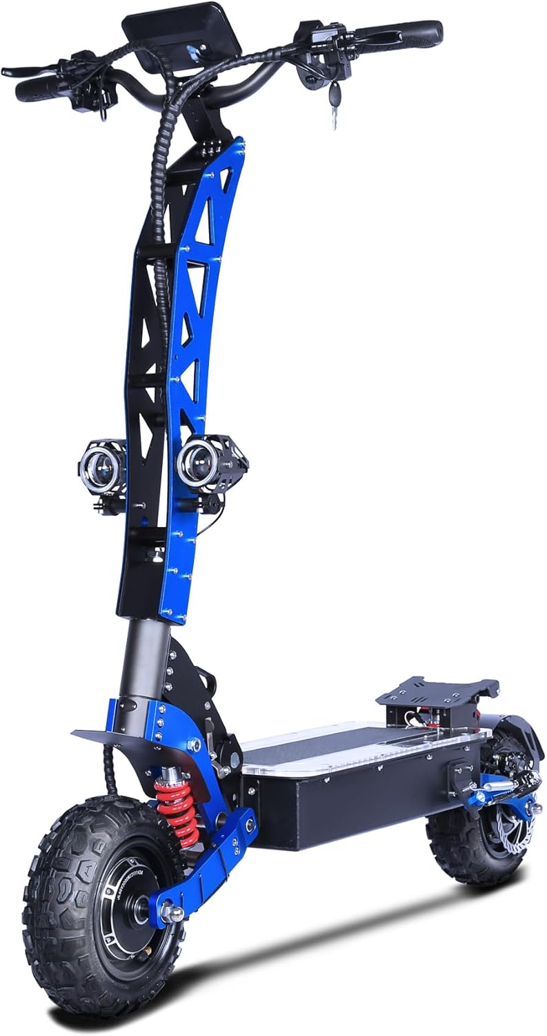 Electric Scooter for Adults 60V 3000W 35Ah Dual Drive 50km/H Foldable 11 Inch Off Road Tires with Seat…